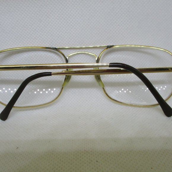 12KGF Eyeglasses 12K Yellow Gold-Filled Aviator Style Eyeglasses Mens Eyeglasses - Picture 2 of 11